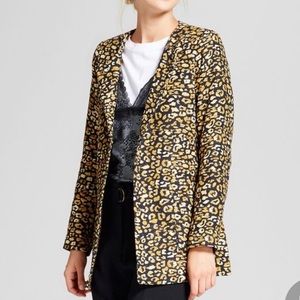Who What Wear Leopard Frock Coat